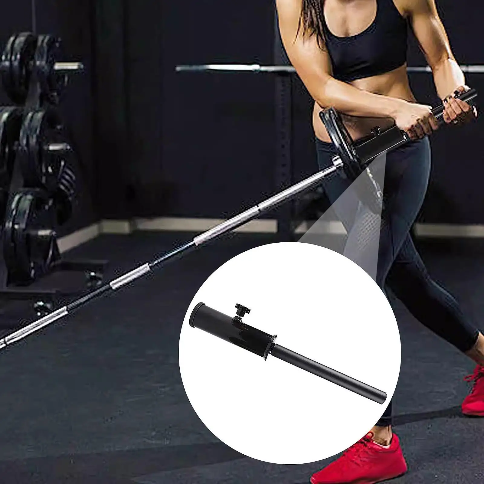 Landmine Attachment Fittings for 2 inch Bar Fitness Handle Fitness Straight Bar for Core Muscles Triceps Exercise Squats Biceps Landmine Attachment Fittings for 2 inch Bar Fitness Handle Fitness Straight Bar for Core Muscles Triceps Exercise Squats Biceps