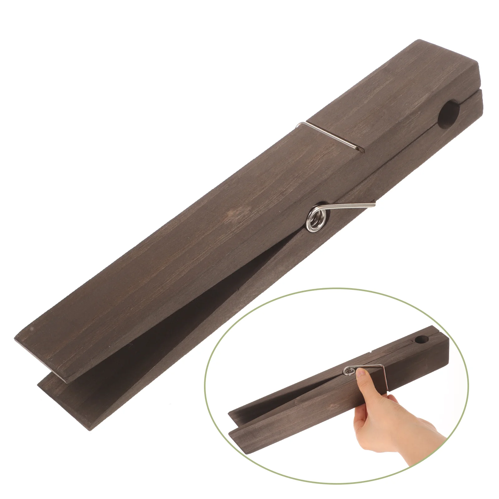 

Bathroom Towel Rack Holder Clothes Pins Heavy Duty Wall Mounted Wooden Jumbo Clothespin