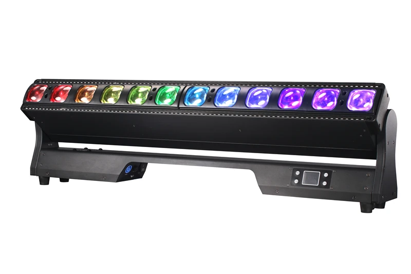 2 pieces LED pixel control Zoom 12x40W RGBW 4-In-1 LED Beam Wash Bar Moving Head