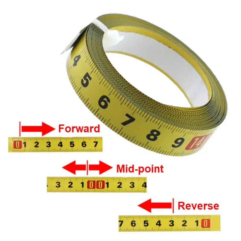 Metric Steel Miter Track Tape Measure 0.5'' Self Adhesive 1-5M for Router Table Saw T-Track Woodworking