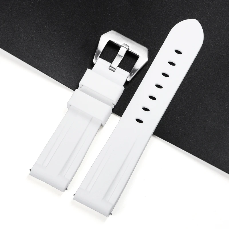 Silicone Quick Release Sport Watchband - Versatile Rubber Strap in Multiple Sizes