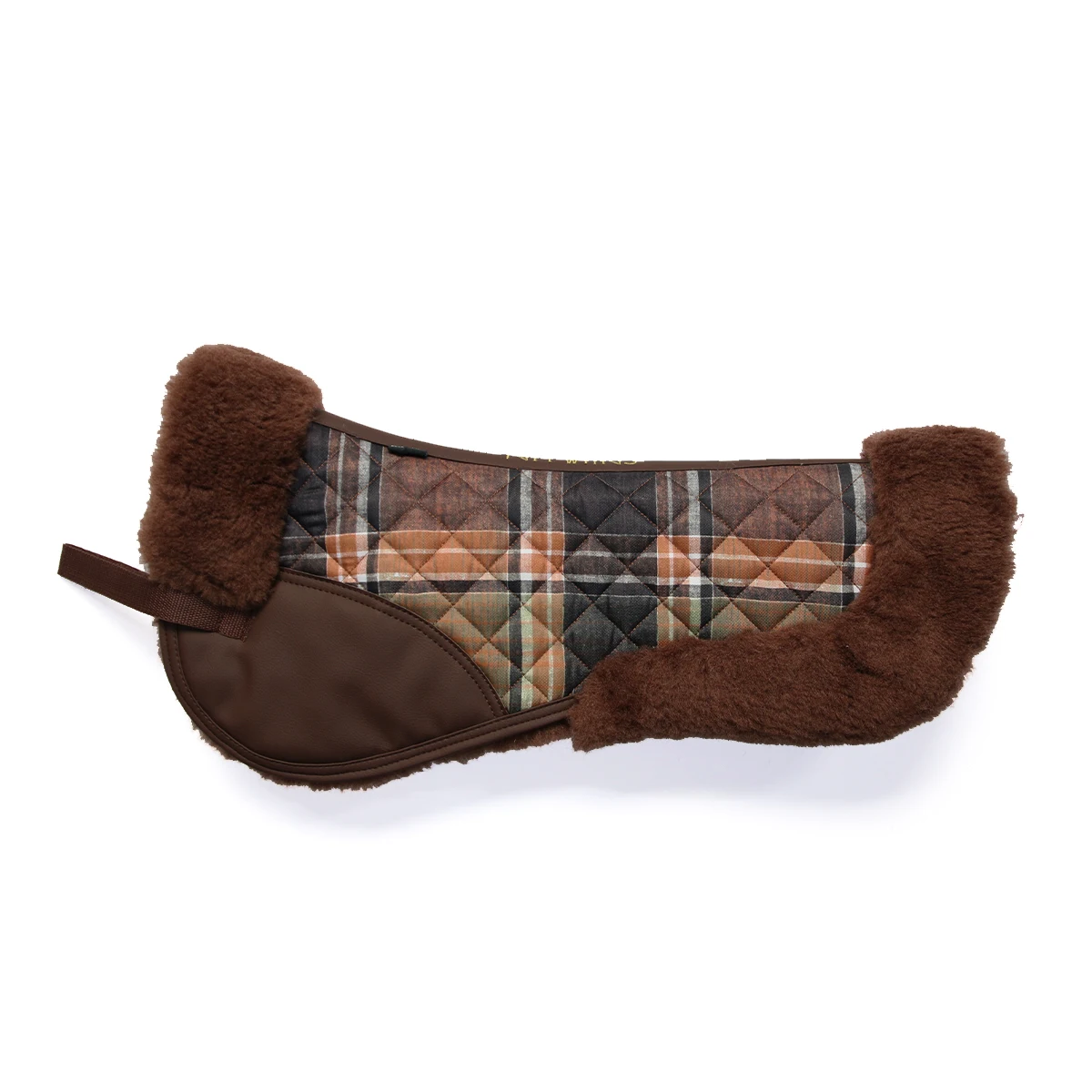 Horse Harness Black Brown Retro Plaid Equestrian Sweat Mat Horse Earmuffs Leggings