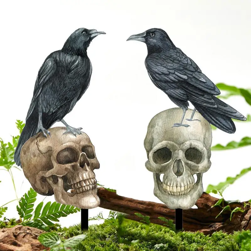 

Skeleton Garden Decoration Skull Acrylic Yard Stake Skull Garden Patio Lawn Yard Stake Outdoor Garden Decoration For Garden