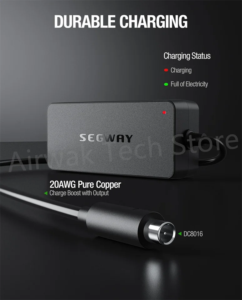 Chargeur SEGWAY Gen2 UI Pour Trottinette électrique - Version Argent - Neuf Sous Blister
