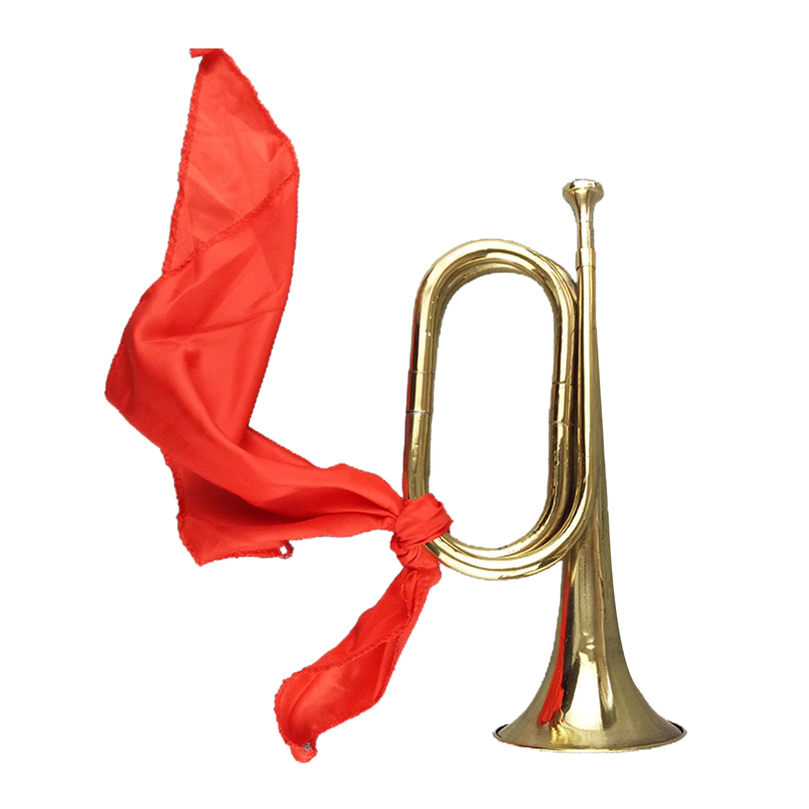 Brass Cavalry Trumpet Bugle Scouting Marching Band Golden