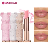 Rouge à lèvres hydratant Beauty Glazed Bear, baume à lèvres coloré, stick nourrissant pour les lèvres, facile à appliquer, effet aqueux 3
