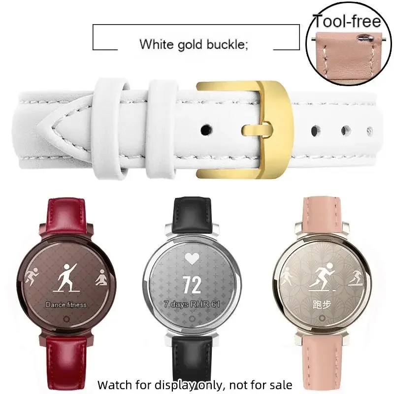 Elegant 14mm Women's Cowhide Leather Watch Strap with Quick Release
