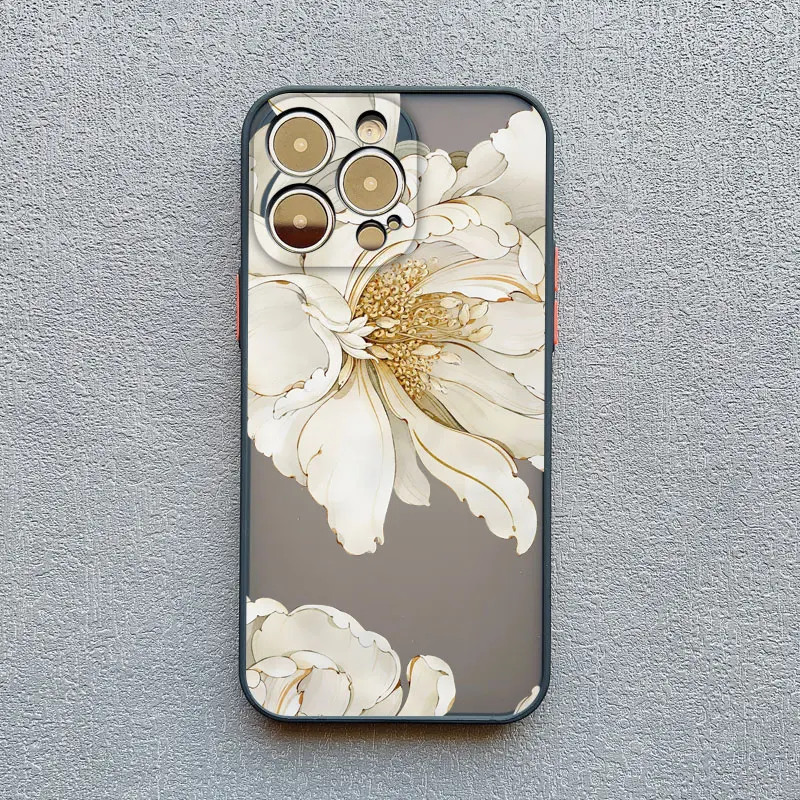 Vintage Blumen Handyhülle für iPhone 12 11 13 Pro Max Mini 17 16 15 14 Pro Max X XR XS 16 14 15 Plus Schmetterling Pflanzen Rückseite Cover – Detail 9