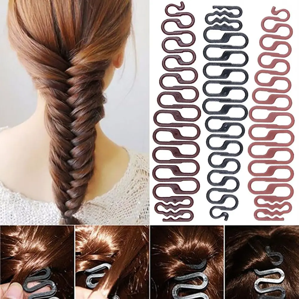 DIY Hair Weave Artifact Fishbone Hair Braid Wave Braid Clip Fashion Hair Styling Tool Hair Braider Twist Braid Tool Braiders