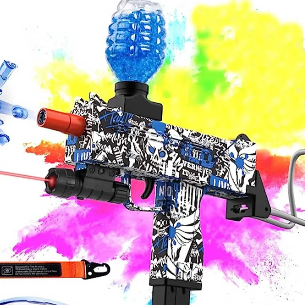 

Splatter Ball Blaster Gel Balls Electric UZI Water Gun For Kids Gun Shooting Game Age 10+