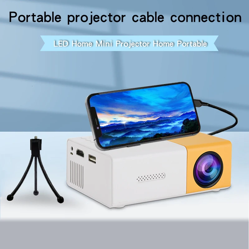 

Подключитесь к фотографиям, мини-проектор YG300 может вставлять SD-карту, USB, HDMI-совместим, разрешение 320P, подходит для дома