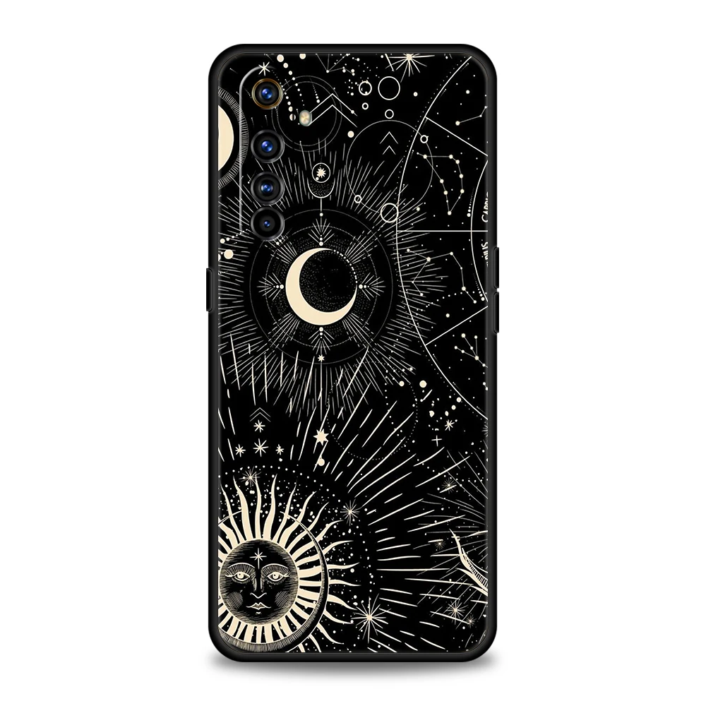 Whimsical Sun and Moon Face Silicone Phone Case