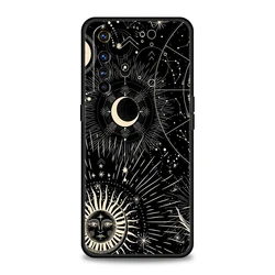 Whimsical Sun and Moon Face Silicone Phone Case for Reno6 Pro 5G (A1)