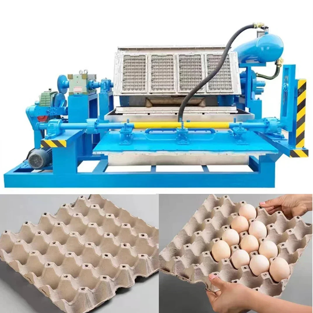 Waste Paper Recycling Egg Carton Box Egg Tray Making Machine Industrial Paper Pulp Tray Forming Machine for Bulk Packaging 1
