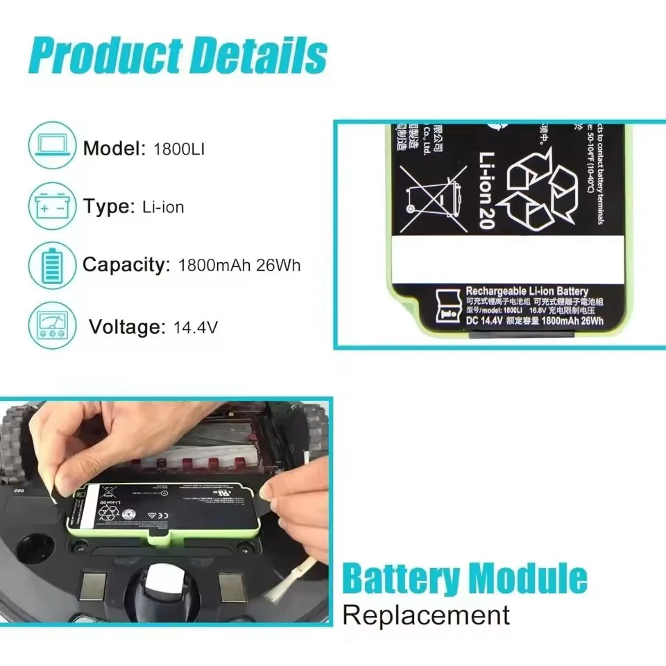 12800mAh Lithium Ion Battery For iRobot Roomba Cleaner 900 800 700 600 Series 960 965 981 965 895 801 790 676 680 775 890 805 5