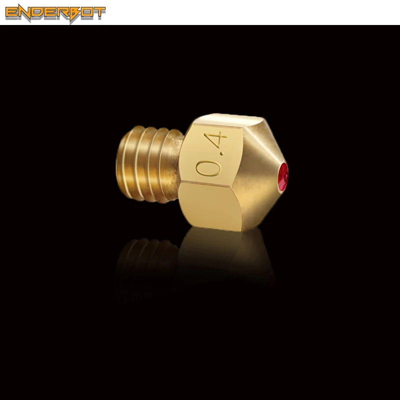 3D Printer Accessories MK8 Brass Ruby Nozzle 1.75mm/0.4mm Wear Resistant and Corrosion Resistant for   ENDER CR10 Hotend