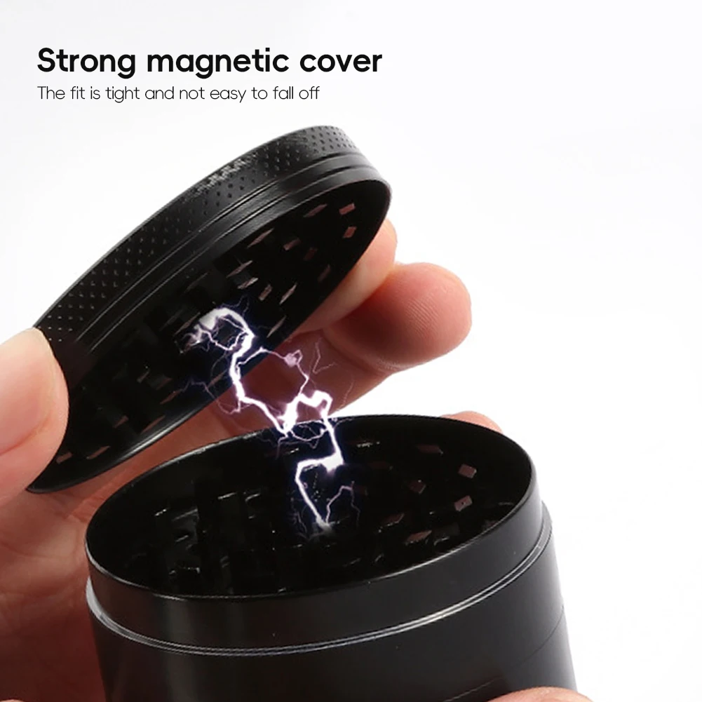 Herb Grinder 4-layer Iridescent Tobacco Grinder Spice Miller Crusher Zinc Alloy Smoke Accessories Nano Paint Surface 40/50mm