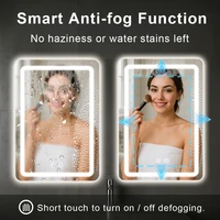 20x28 inch LED Bathroom Mirror Vanity Mirrors with Backlit Lights Fogless Makeup Mirror Wall Mounted with Demister - Image 4