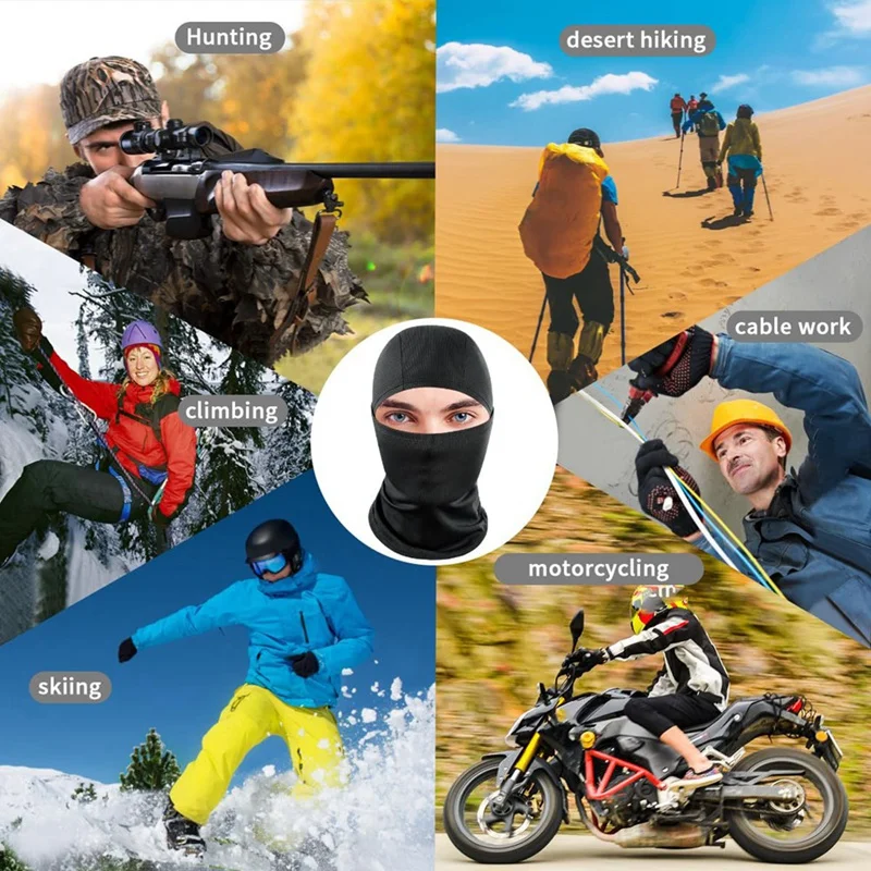 White Ski Mask Men And Women UV Protection Mask Suitable Motorcycles Snowboards Easy Use