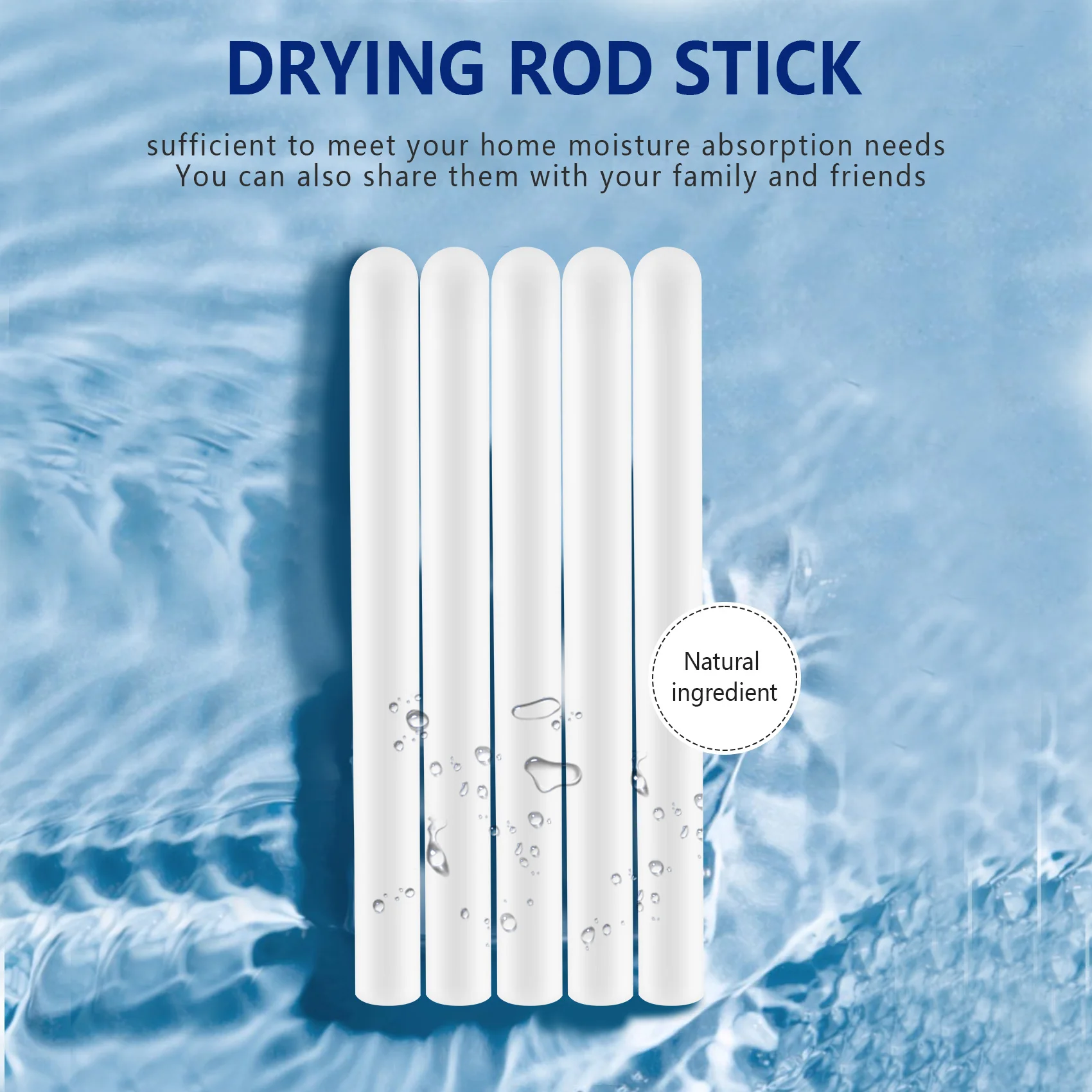8 Pcs Diatomite Moisture Absorbing Stick Water Absorption Rod Drying Stick Diatomaceous Earth Desiccant for Laundry Home diatomite moisture absorbing stick