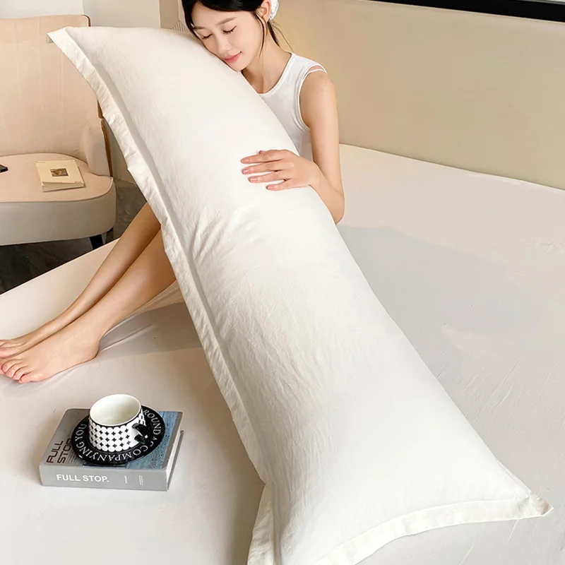 Taie d'oreiller Double longue pour Couple, taie d'oreiller étendue (hors noyau), gris, blanc, Beige, pour lit, 1 pièce 1 Taie d'oreiller Double longue pour Couple, taie d'oreiller étendue (hors noyau), gris, blanc, Beige, pour lit, 1 pièce 1