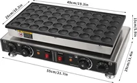 Dutch Pancake Baker, 50PCS Electric Nonstick Pancake Maker 1800W, 1.6" Commercial Muffin Maker Machine for Home Kitchen Restaura 2