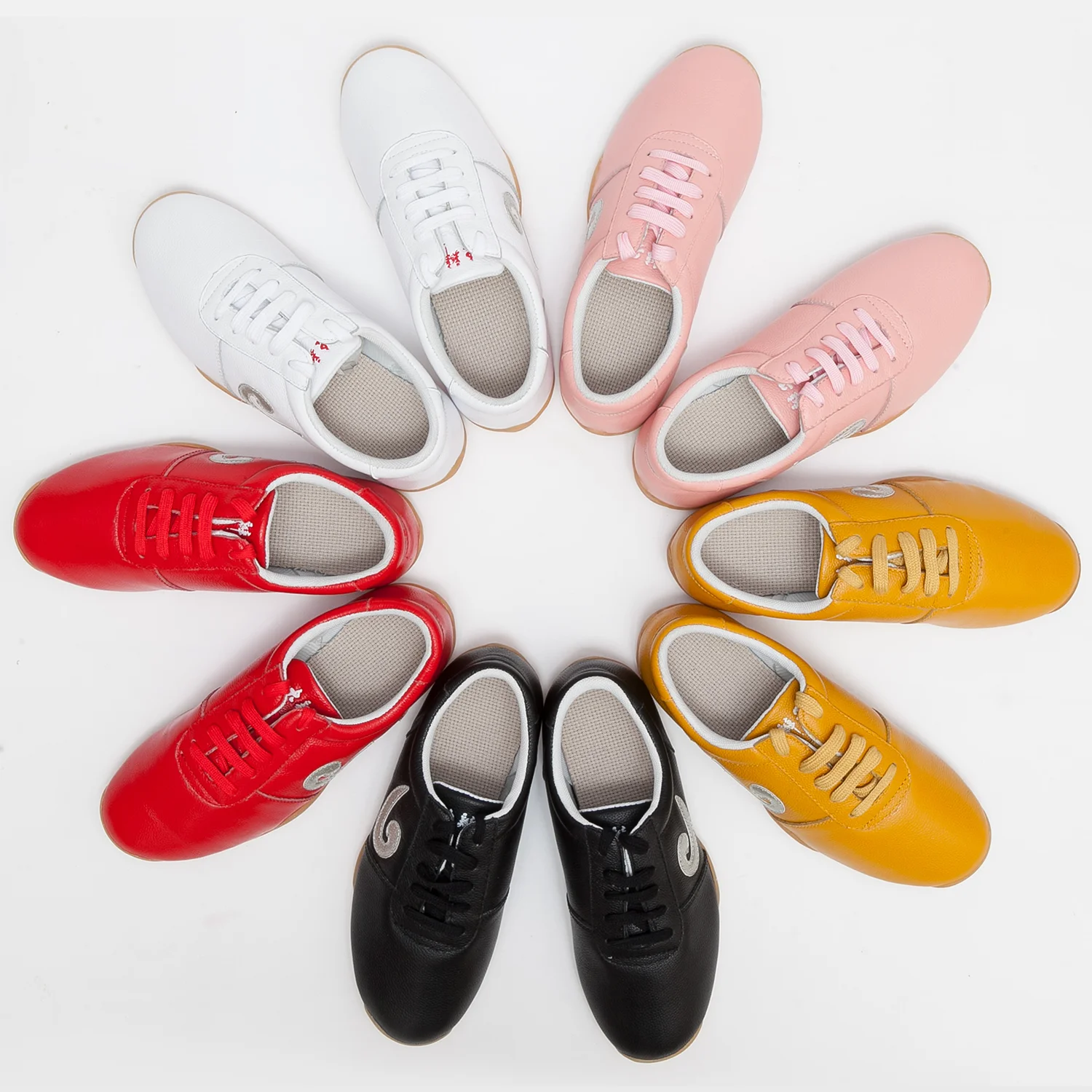 Genuine Leather Tai Chi Sneakers Martial Arts Shoes Sports Training