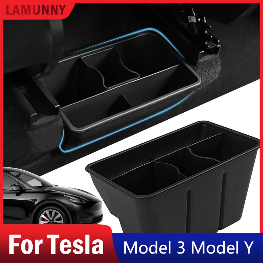 Tesla Model Y Rear Seat Storage Organizer with Removable Trash Bin