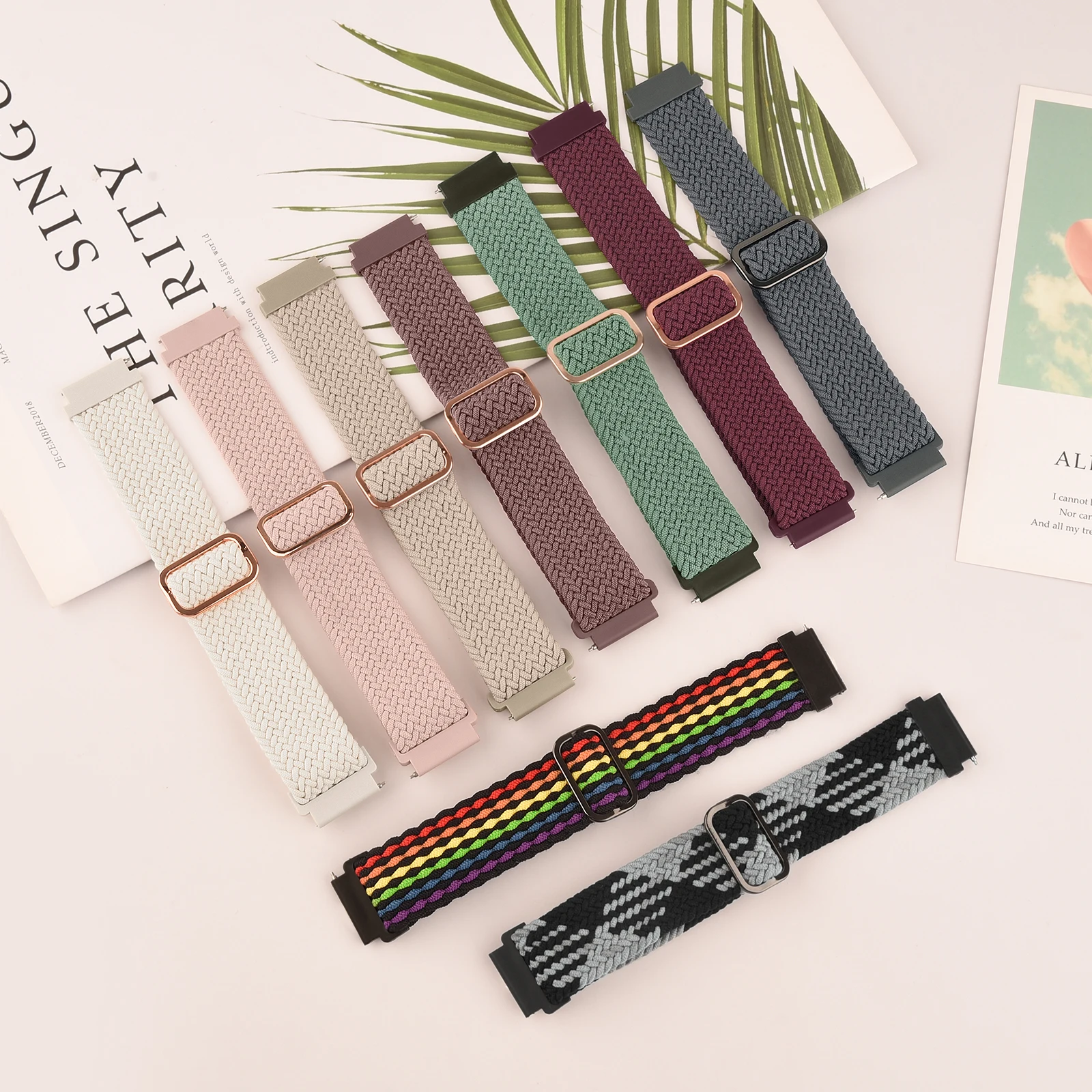 

20mm Elastic Weave Band For Xiaomi Mibro Lite/Color/Air Strap Bracelet For Haylou RS4 LS12/RS4 Plus/Ls02 Band Watchband Correa