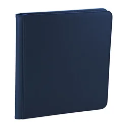Premium PU Leather Trading Card Binder Album with 12 Pocket Sleeves - Holds 480 Cards (Blue)