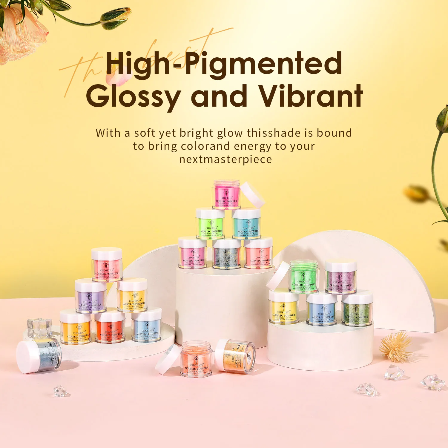 20 Color Acrylic Nail Powder Set, Fine Glitter, Ideal For Women Party Favors 4