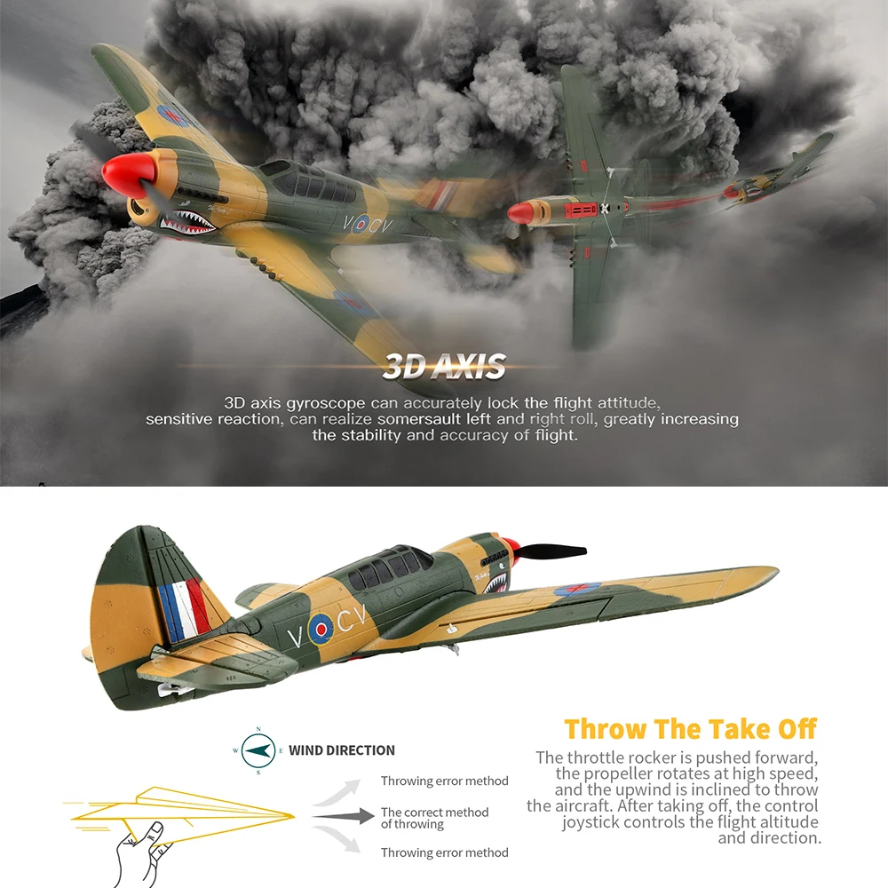 Electric Gliding Drone Plane Toy with Six Rotors for Outdoor Fun