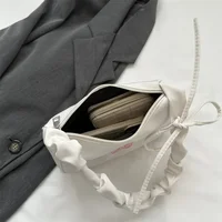Sac à bandoulière brodé avec nœud papillon, Style Y2k, poignée à volants, fourre-tout en Nylon avec nœud, sac de maquillage pour rouge à lèvres, sac à main, nouveau 5