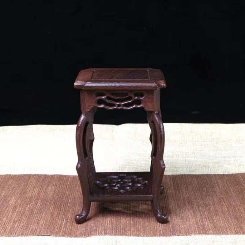 Vintage Wood Plant Stand Oriental Flower Pot Riser Vase Stool Aquarium Table Chinese-Inspired Furniture Holder Classic 4