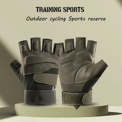Versatile Full Finger Tactical Sports Gloves - M. (Green short finger)