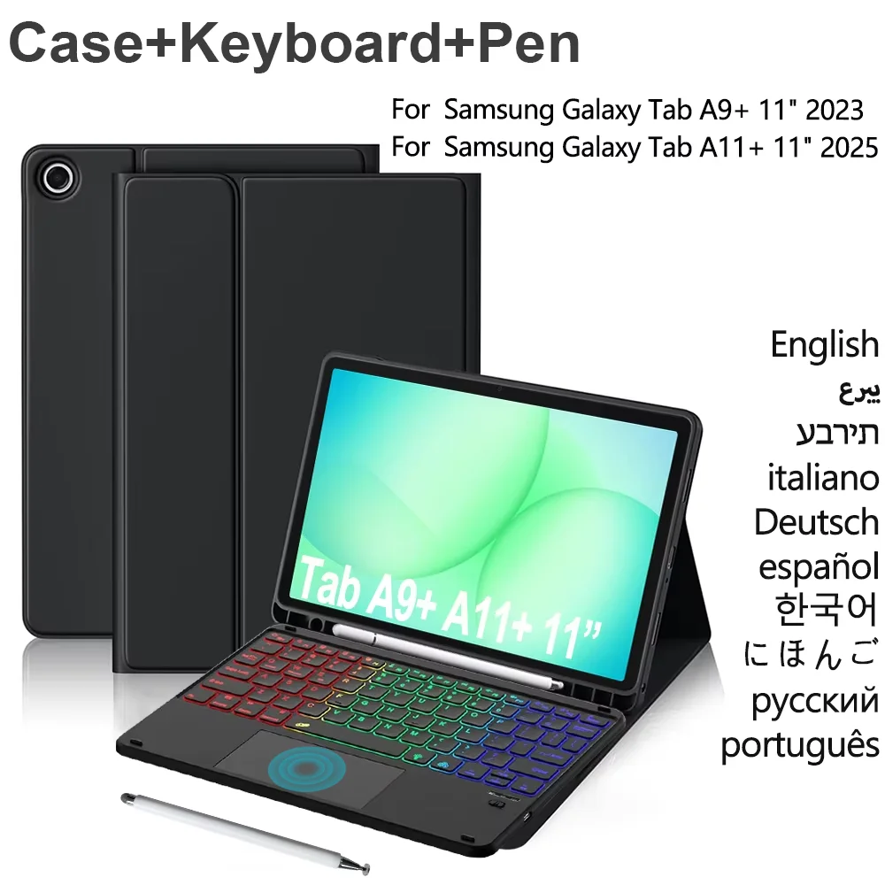 Enhanced Keyboard Case with Trackpad and Stylus Holder