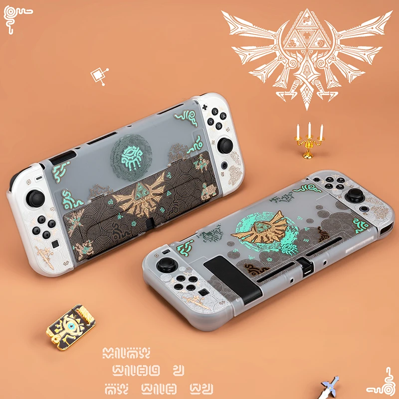 Per Custodia Dockable Zelda Compatibile Con Console Nintendo Switch Oled/Switch E Copertura Antiurto Joy-Con E Antigraffio