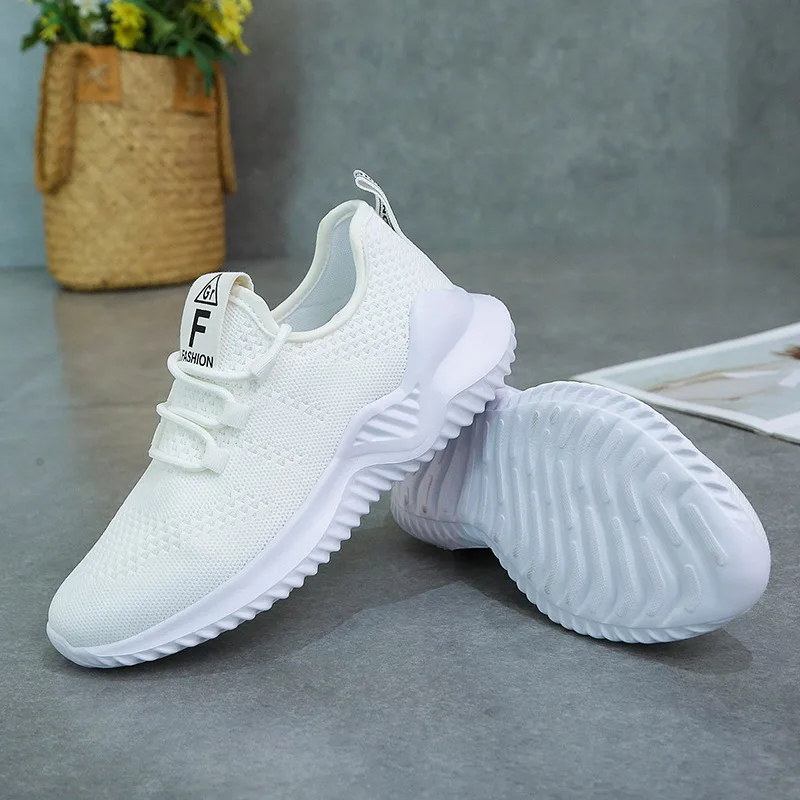 Women's New Sports Shoes Breathable Casual Versatile Fashion Lace Up Little White Shoes