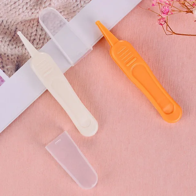 Safety Plastic Baby Children Smooth Point Head Tweezers (clean nose & ear)  - AliExpress