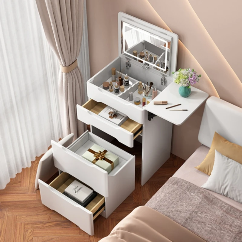 

Mirror Commode Dressers Fabric Cabinet Computer Desk Storage Dressers Luxury Makeup Tocador De Maquillaje Salon Furniture ZT50SD