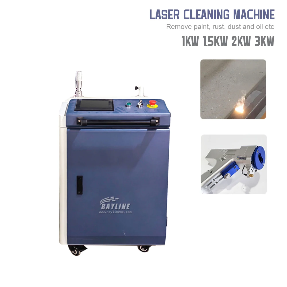 2KW Metal Fiber Laser Cleaning Machine Mini Laser Rust Oil Stain Removal Machine Portable Fiber Laser Cleaning Machine