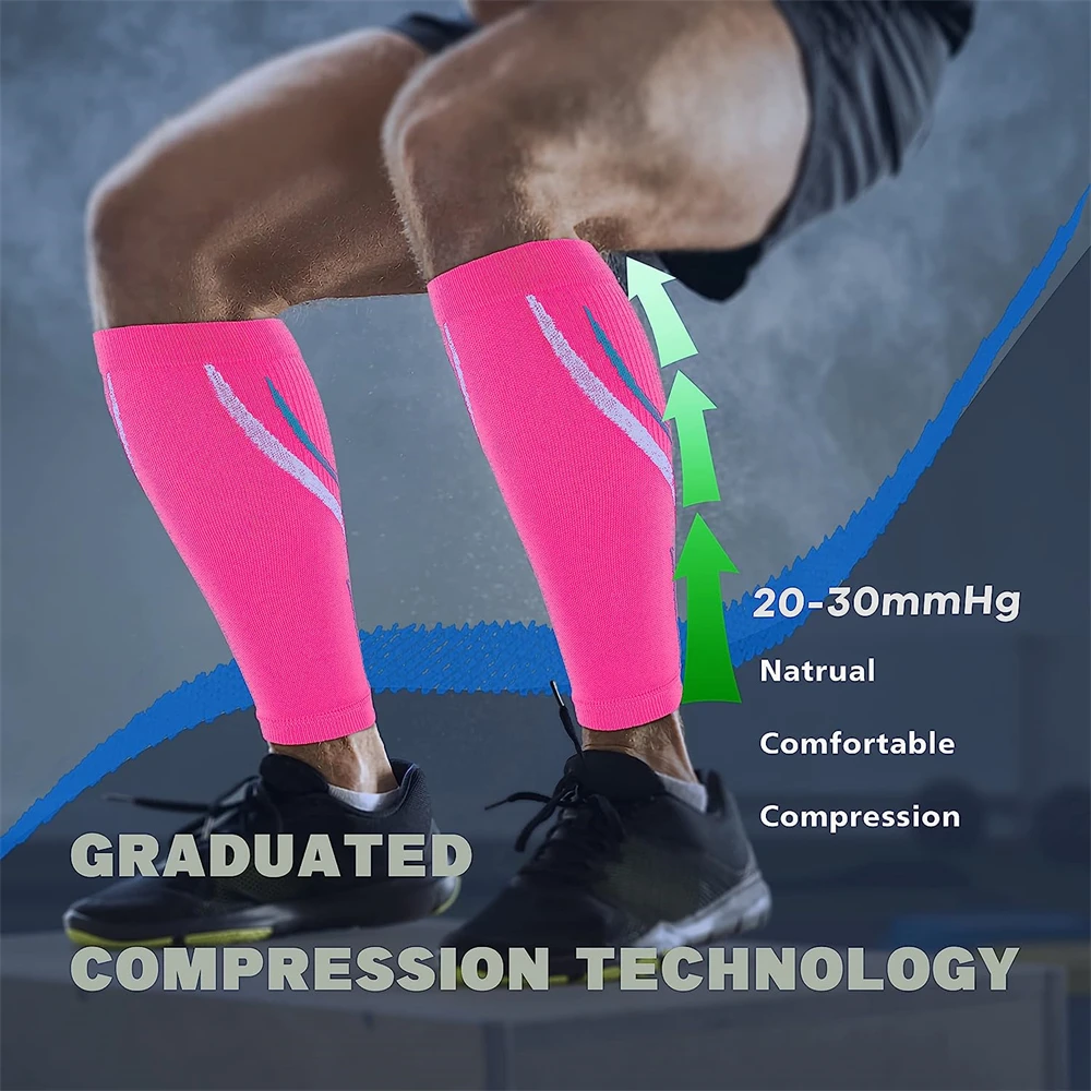 1 Pair Calf Compression Sleeves for Men & Women (20-30 MmHg), Gym Leg Compression Sleeve Footless Socks for Running calf compression sleeves,calf compression sleeve