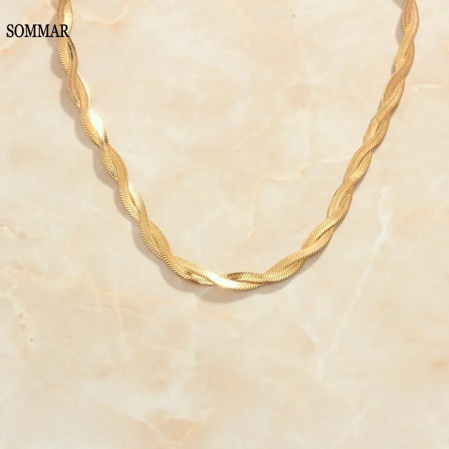 

SOMMAR New Arrival!! Gold Filled Lady Bracelet & necklace Cross-wound snake chain tattoo choker High Quality Jewelry