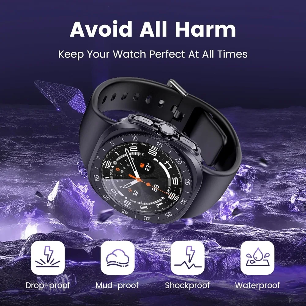 3-in-1 Protective Screen Cover with Tempered Glass and Bezel Ring