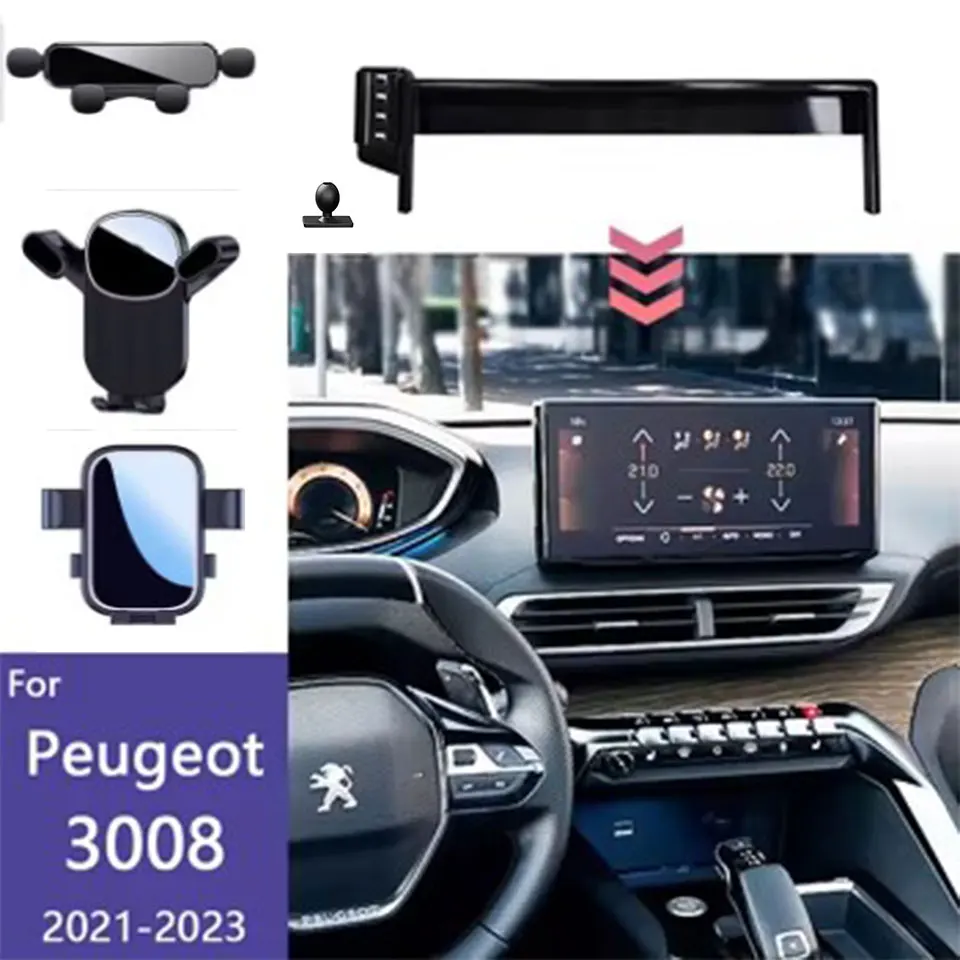 For Peugeot 3008 Car Phone Holder 10-Inch Screen Fixed Base Support Car Mobile Phone Mounts Accessories
