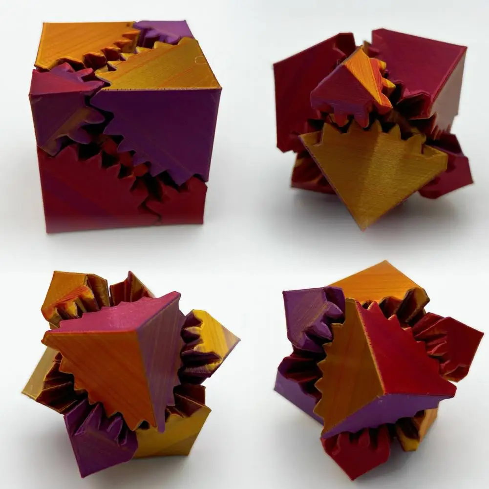 Lightweight Spin Cube Portable 3d Printed Gear Cube Toy for Stress Relief Anxiety Travel-friendly Fidget Toy for Kids Teens