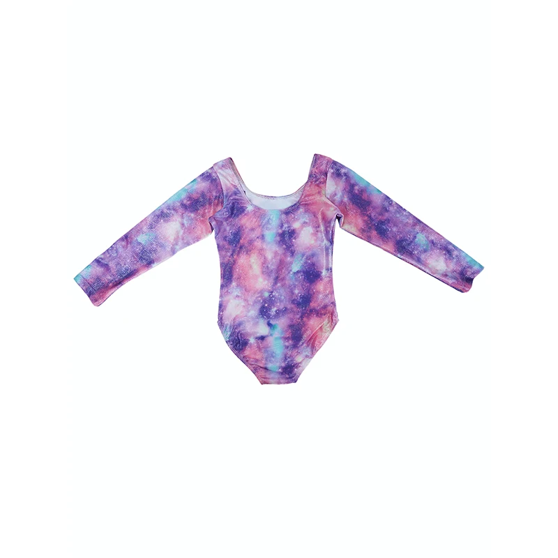 Children Ballet Leotard Girls Long Sleeve Gymnastics Leotard Costume Performance Short With Headwear Bodysuit Gymnastics Clothes