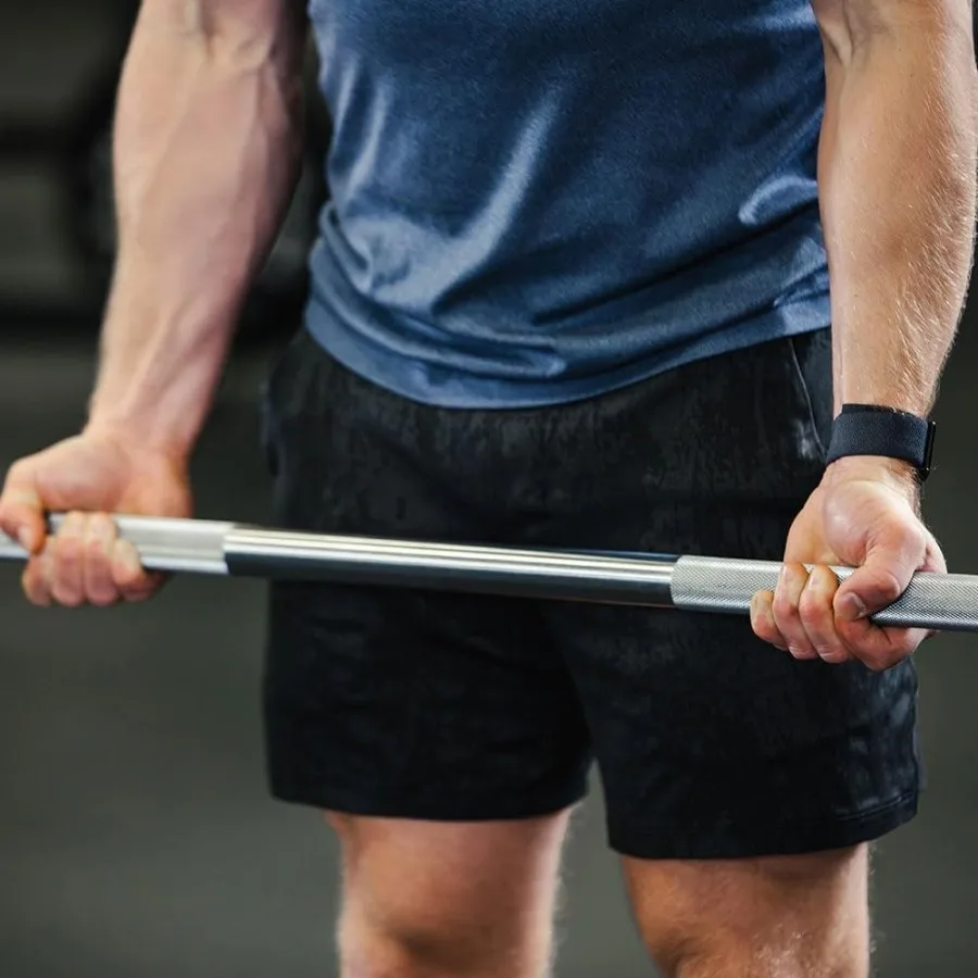 Fixed Rubber Curl Barbell 5