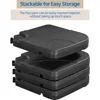 4-Piece Umbrella Base Outdoor Umbrella Stand Square Shaped Cantilever Offset Filled with Water or Sand for Garden 6