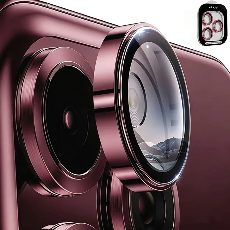 8K HD Camera Lens Protector with Metal Ring - Tempered Glass Full Cover Film